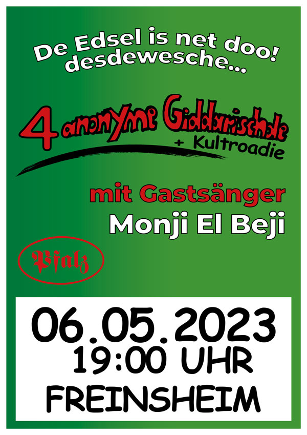 4 Anonyme Woifeschdkänisch Kultroadie 6.5. Freinsheim